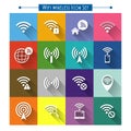 Wifi wireless icons set