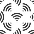 WiFi wireless internet network symbol icon seamless pattern on white background Royalty Free Stock Photo