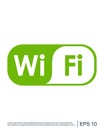 Wifi wireless internet signal flat icon for apps