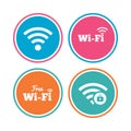 Wifi Wireless Network icons. Wi-fi zone locked.