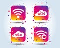 Wifi Wireless Network icons. Wi-fi zone locked.