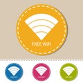 WiFi Wireless Wlan Internet Signal Flat Icon For Apps Or Website Royalty Free Stock Photo