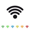 Wifi Wireless Wlan Internet Signal Flat Icon For Apps And Website Royalty Free Stock Photo