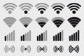 Wifi Wireless Wlan Internet Signal Flat Vector Icons For Apps Or Websites - Isolated On Transparent Background