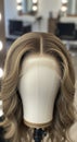 Wig on Mannequin Head Displayed Royalty Free Stock Photo
