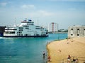 Wightlink ferry entering Portsmouth harbour