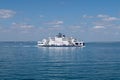 Wightlink St Clare car ferry travelling between Fishbourne and Portsmouth Royalty Free Stock Photo