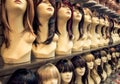 Wigs shop Royalty Free Stock Photo