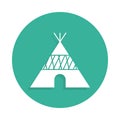 wigwam icon in Badge style with shadow