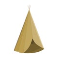 Wigwam icon cartoon. Singe western icon from the wild west set.