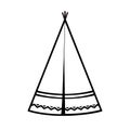 Wigwam icon. Indian teepee or tipi. Vector