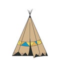 Wigwam - Indian hut of American indian Royalty Free Stock Photo