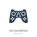 wii gamepad icon in trendy design style. wii gamepad icon isolated on white background. wii gamepad vector icon simple and modern