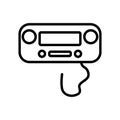 Wii Gamepad icon vector isolated on white background, Wii Gamepad sign , linear and stroke elements in outline style