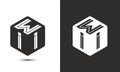WII letter logo design with illustrator cube logo, vector logo modern alphabet font overlap style