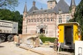 Construction works at the castle of Wijchen, Netherlands Royalty Free Stock Photo