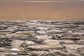 Crushing ice and floating ice along the shore of Markermeer, Netherlands