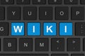 Wiki Computer Keyboard Royalty Free Stock Photo