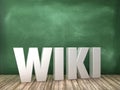 WIKI 3D Word on Chalkboard Background