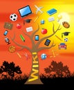 Wiki Tree Shows Information And Advisor 3d Illustration