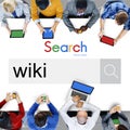 Wiki Website Database Key Knowledge Information Concept Royalty Free Stock Photo