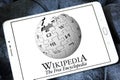 Wikipedia logo Royalty Free Stock Photo