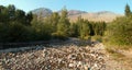 WILBUR CREEK ON THE SWIFTCURRENT HIKING TRAIL NEAR FISHERCAP LAKE IN THE MANY GLACIERS REGION OF GLACIER NATIONAL PARK MONTANA USA Royalty Free Stock Photo