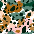 Wild african cats cheetah skin background. Abstract spot leopard skin seamless pattern. Animal fur wallpaper