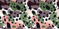 Wild african cats cheetah skin background. Abstract spot leopard skin seamless pattern. Animal fur wallpaper