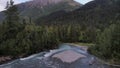 Wild Alaskan river in the Chugach mountains