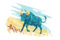 Wild animal character aurochs