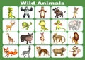 wild animal chart