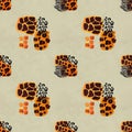 Animal mix print seamless pattern. Abstract background