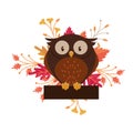 Wild animals and elements thanksgiving day and autumn season Royalty Free Stock Photo