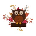Wild animals and elements thanksgiving day and autumn season Royalty Free Stock Photo