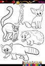 Wild animals set for coloring book