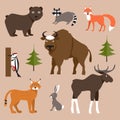 Wild animals. Vector Illustration
