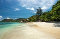 Wild beach Takamaka - Baie Saint Anne Praslin, Seychelles