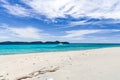 Wild beach and catamaran