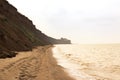 Wild beach sea waves coastline