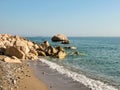 Wild beach in the village of Beldibi in Turkey