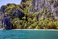 Wild beautiful beach on a small island in the Indian Ocean Royalty Free Stock Photo