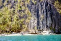 Wild beautiful beach on a small island near El Nido Royalty Free Stock Photo