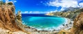 Wild beautiful beaches of Greece Royalty Free Stock Photo