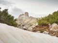 Wild beauty of Dolomites - Torre Toblin mountain Royalty Free Stock Photo