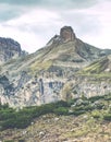 Wild beauty of Dolomites - Torre Toblin mountain Royalty Free Stock Photo