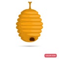Wild bee hive color flat icon