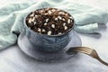 Wild black rice with a lactose-free Feta cheese Royalty Free Stock Photo
