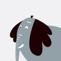 Wild Blue elephant vector graphic Royalty Free Stock Photo