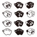 Wild boar doll icon illustration